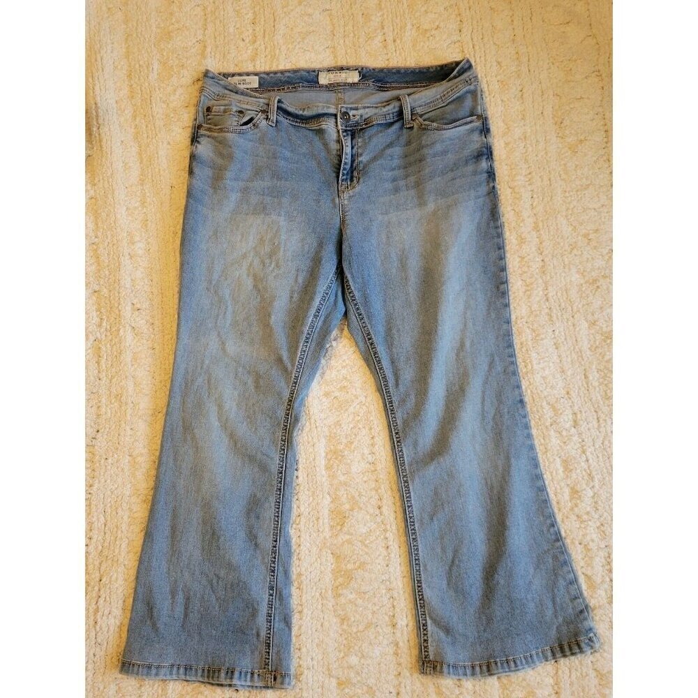 Torrid Light Wash Luxe Slim Boot Jeans 36" Waist Womens Plus Size